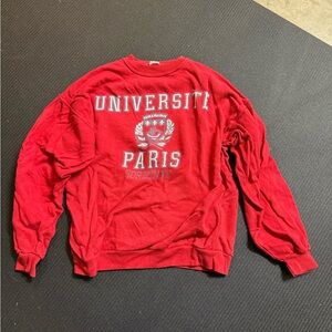Vintage Red University Paris Women's Sweater